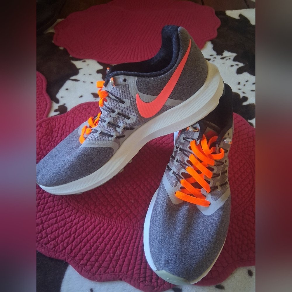 Nike Gray and Orange Running Shoes